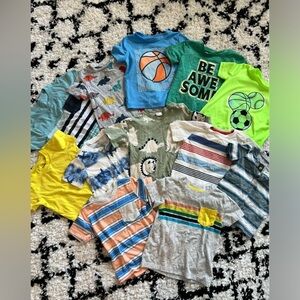 Toddler Graphic and Striped T-Shirts Set